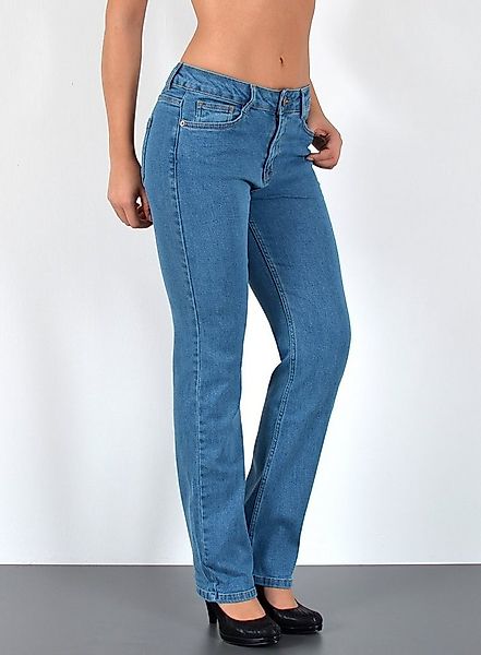 ESRA Straight-Jeans Damen Jeans Geradeschnitt Stretch Jeans Damen Regular F günstig online kaufen