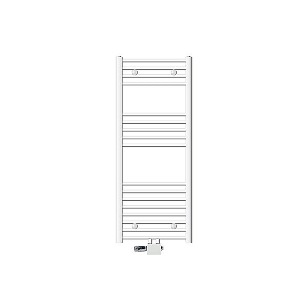 LuxeBath Badheizkörper 500x1200 mm Weiß Gerade mit Thermostat Eck günstig online kaufen