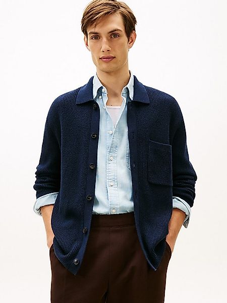 Tommy Hilfiger Cardigan FISHERMAN RIB COACH normale Passform, mit halbgespr günstig online kaufen