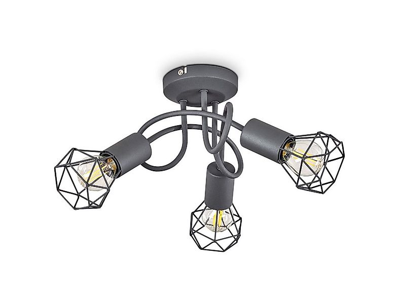 hofstein Deckenleuchte »Borio« runde Deckenlampe im Industrial Design aus M günstig online kaufen