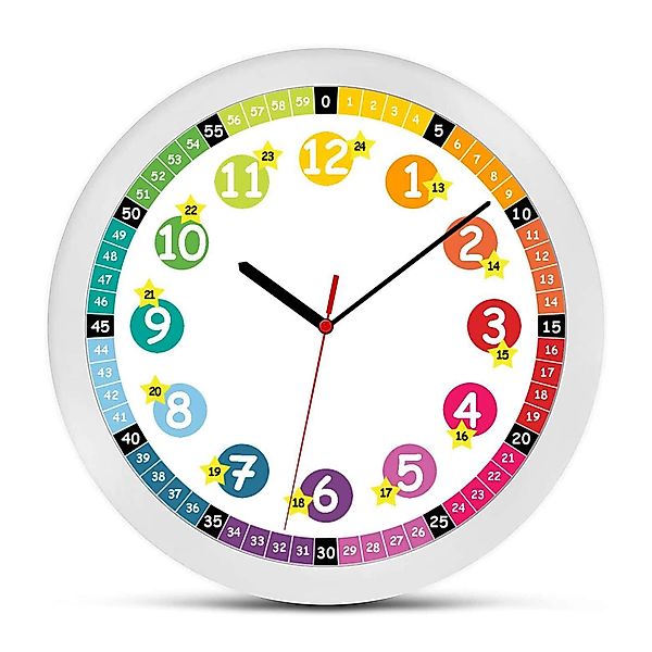 K&L Wall Art Wanduhr Regenbogen Wanduhr günstig online kaufen