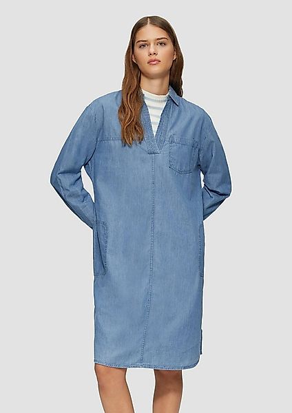 s.Oliver Minikleid Kleid Jeanskleid im Relaxed Fit mit Kragen und aufgesetz günstig online kaufen