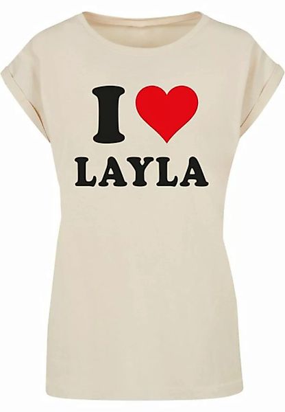 Merchcode T-Shirt Merchcode Damen Ladies I Love Layla T-Shirt (1-tlg) günstig online kaufen