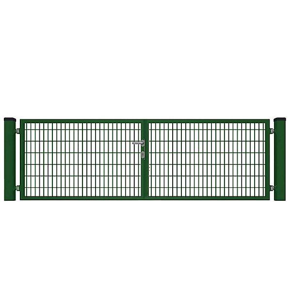 Doppeltor für Doppelstabmattenzäune Voll-Rahmen Moosgrün 300 cm x 180 cm günstig online kaufen