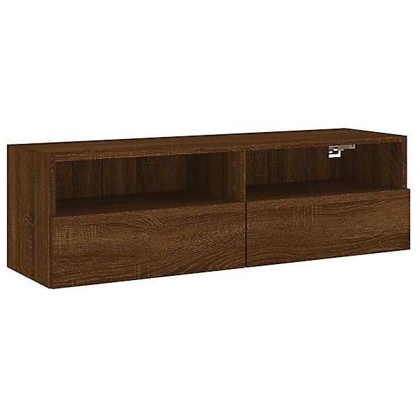 vidaXL TV-Schrank TV-Wandschrank Braun Eiche-Optik 100x30x30 cm Holzwerksto günstig online kaufen