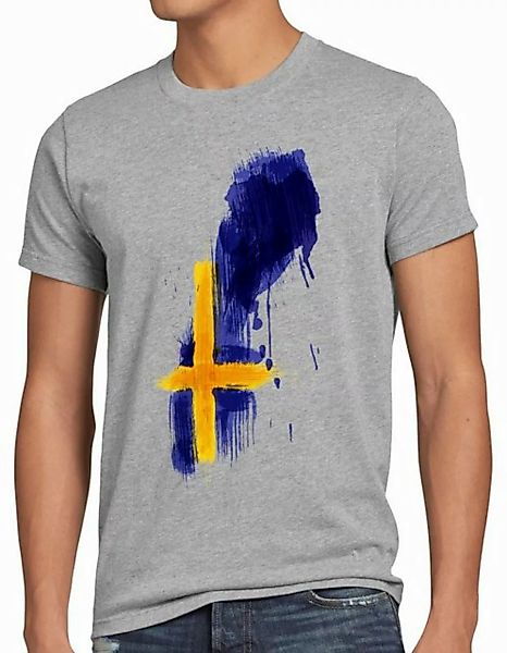 style3 T-Shirt Flagge Schweden Fußball Sport Sweden WM EM Fahne günstig online kaufen