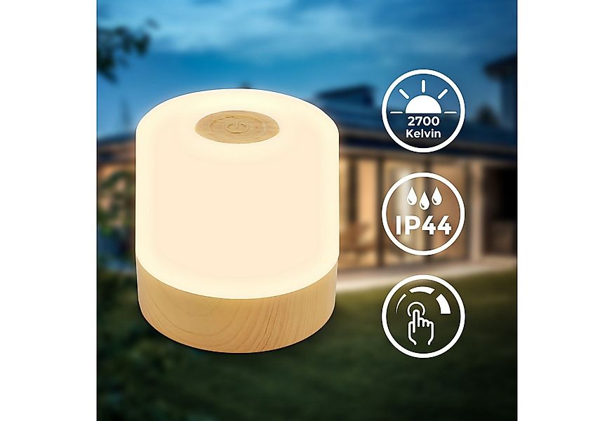 Briloner Leuchten Außen-Tischleuchte LED Tischlampe kabellos akku dimmbar B günstig online kaufen