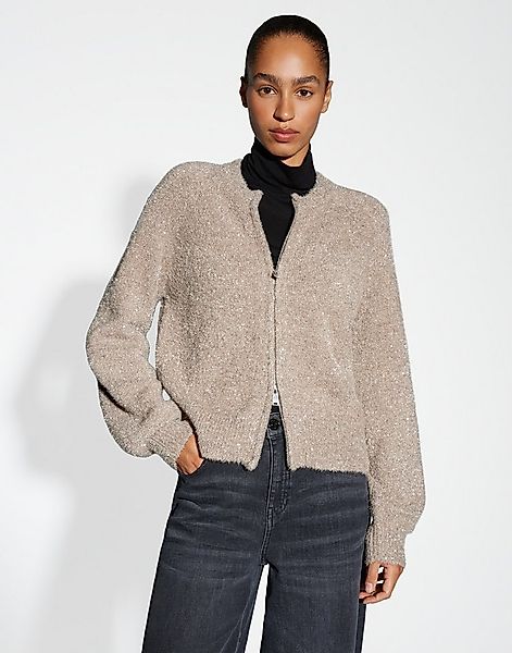 OPUS Strickjacke DOSMIC Regular mit flauschigem Effektgarn günstig online kaufen