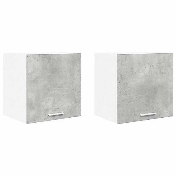 vidaXL Hängeschrank mit Tür 2 Stk Betongrau und Weiß 40 x 31 x 40 cm 884137 günstig online kaufen