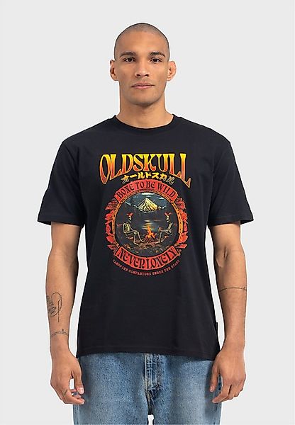 Oldskull T-Shirt Wrldvibe Campfire Buddies Skull Logo Graphic Grenzenlose K günstig online kaufen