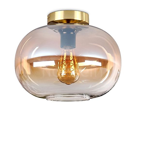 hofstein Deckenleuchte Deckenlampe aus Metall/Glas in günstig online kaufen