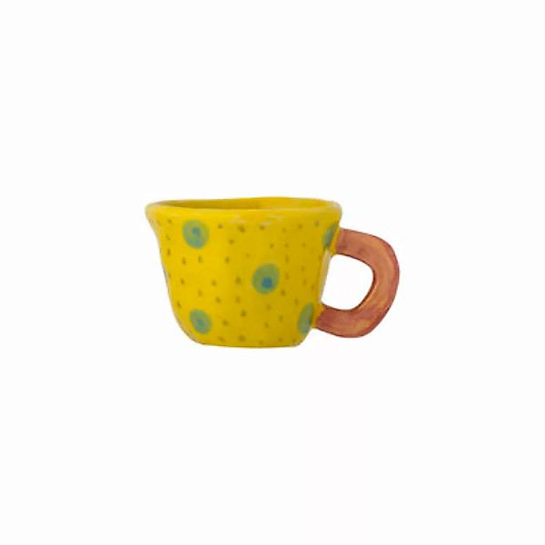 Tasse Nini keramik gelb / Ø 7,5 x H 7 cm - Steingut - Bloomingville - Gelb günstig online kaufen