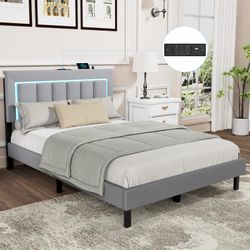 oyajia Polsterbett Polsterbett Doppelbett mit USB+Type günstig online kaufen