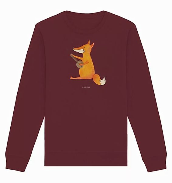 Mr. & Mrs. Panda Longpullover Größe XL Fuchs Gitarre - Burgundy - Geschenk, günstig online kaufen