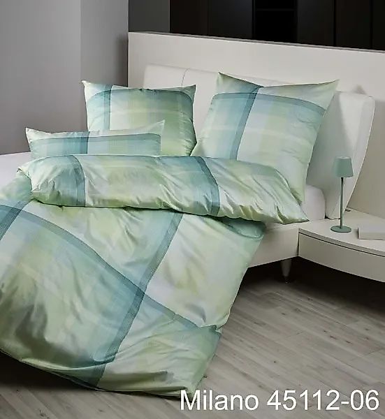 Janine Janine Mako-Satin Bettwäsche MILANO 45112 salbeigrün Größe:  40x80 c günstig online kaufen