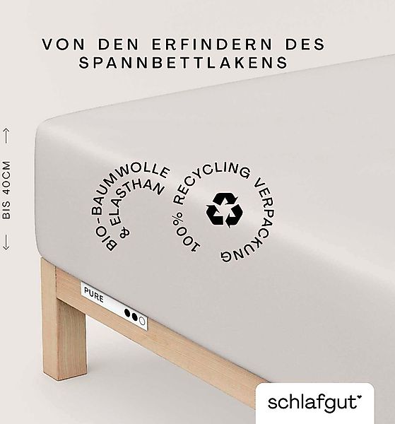 Schlafgut Spannbettlaken "PURE BOXSPRING in Gr. 90x200, 140x200 oder 180x20 günstig online kaufen