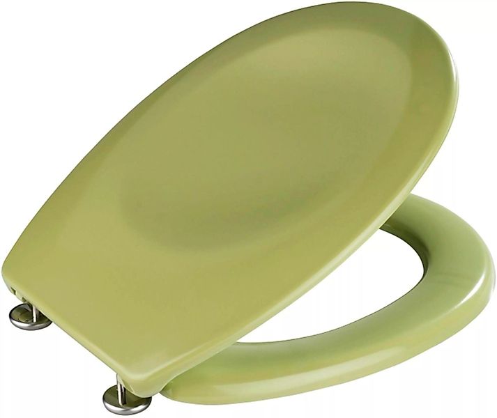 WENKO WC-Sitz Bergamo Moosgrün, aus antibakteriellem Duroplast oliv günstig online kaufen