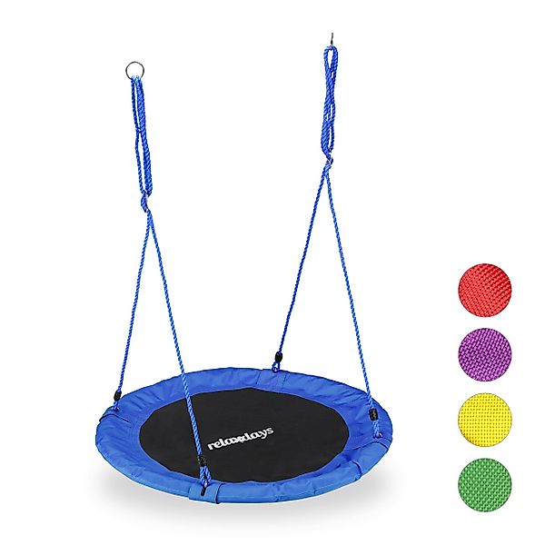 relaxdays Nestschaukel 90 cm, Blau günstig online kaufen