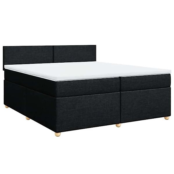 vidaXL Boxspringbett mit Matratze Schwarz 200x200 cm Stoff 3286782 günstig online kaufen