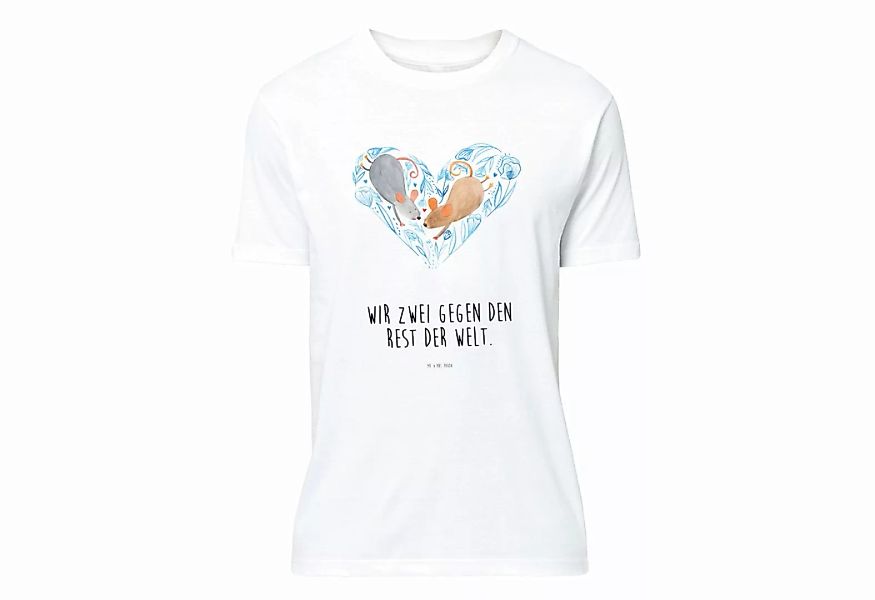 Mr. & Mrs. Panda T-Shirt Mäuse Herz - Weiß - Geschenk, Liebe, Herrn, Jungge günstig online kaufen
