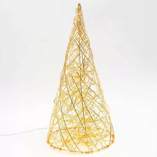 MARELIDA LED 3D Kegel Gartenleuchte - H: 70cm gold günstig online kaufen