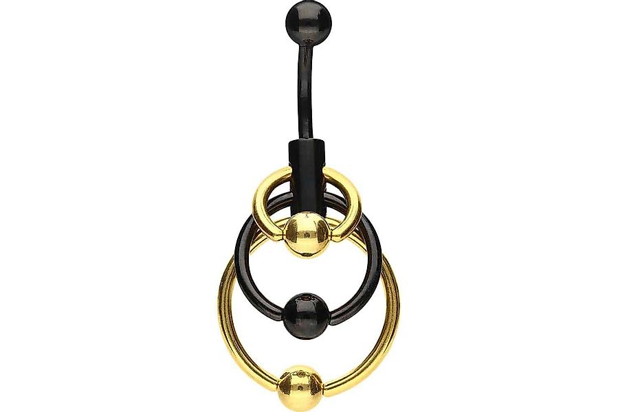 PIERCINGLINE Bauchnabelpiercing Chirurgenstahl Bananabell 3 KLEMMKUGELRINGE günstig online kaufen