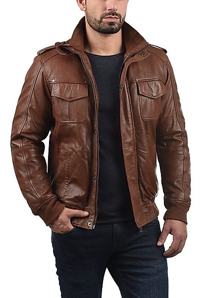 !Solid Lederjacke SDCamash Lässige Bikerjacke mit Stehkragen günstig online kaufen
