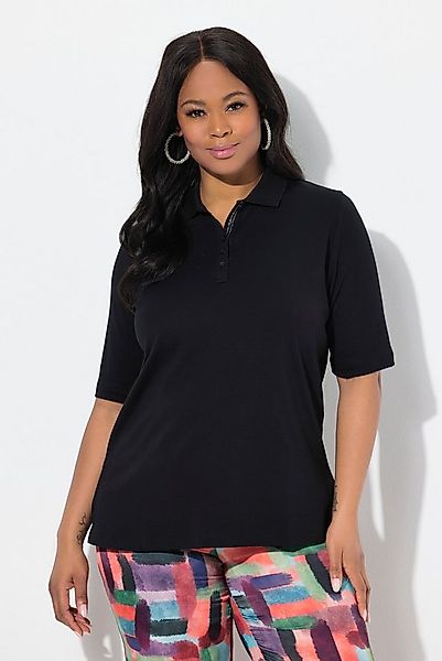 Ulla Popken Poloshirt Poloshirt Classic Pima Cotton Polokragen Halbarm günstig online kaufen