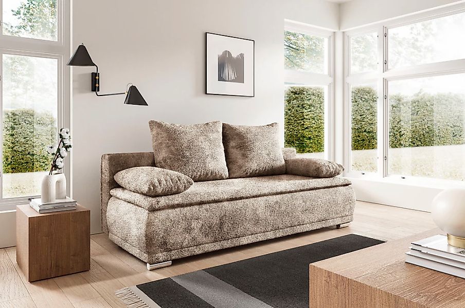 WERK2 Schlafsofa "Biggi, komfortabel & elegant, Schlaffunktion, Bettkasten, günstig online kaufen