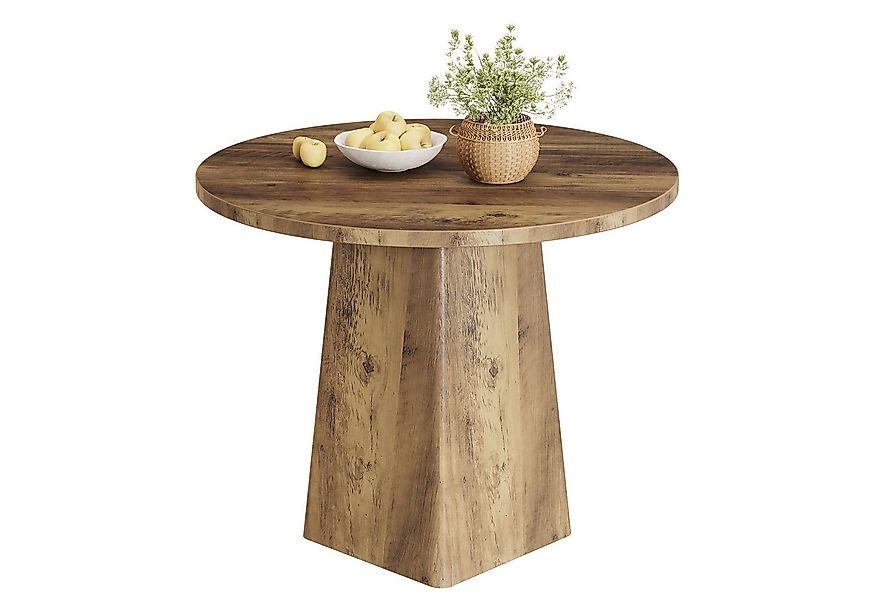 Tribesigns Esstisch 80cm runder Esstisch für 2–4 Personen, rustikales Klein günstig online kaufen