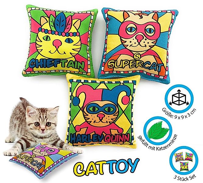 ELANOX Raschelkissen Katzenspielzeug Schmusekissen mit Katzenminze günstig online kaufen