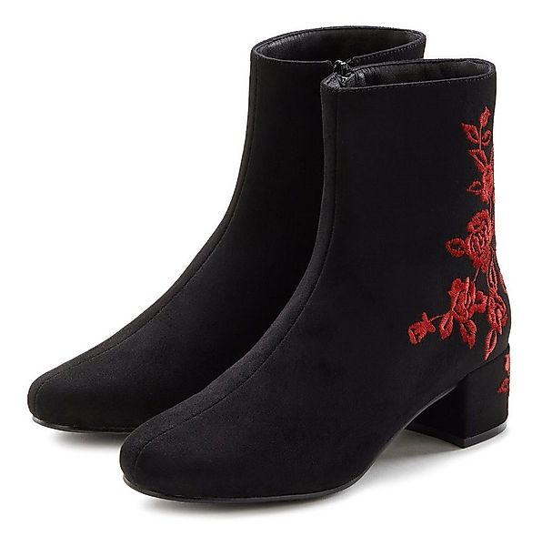 LASCANA Stiefelette mit floralem Muster, Stiefel, Boots VEGAN günstig online kaufen