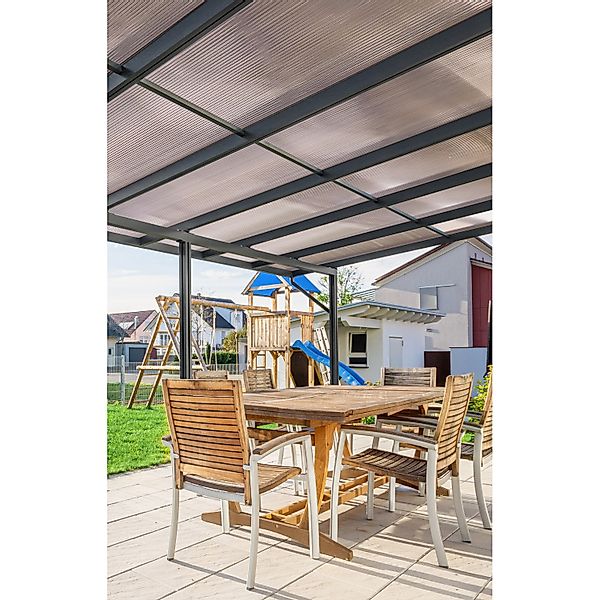 Gutta Terrassendach Premium Anthrazit Stegplatten PC SO Bronze 10.140 x 4.0 günstig online kaufen