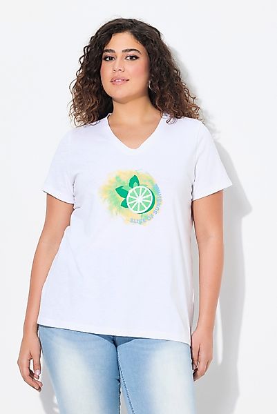 Ulla Popken T-Shirt T-Shirt Limonen A-Linie günstig online kaufen