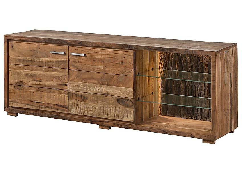 Massivmoebel24 TV-Board (TV-Board Akazie 175x40x63 natur günstig online kaufen