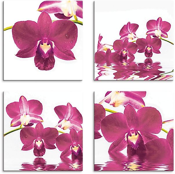 Artland Leinwandbild "Phalaenopsis Orchidee", Blumen, (4 St.), 4er Set, ver günstig online kaufen