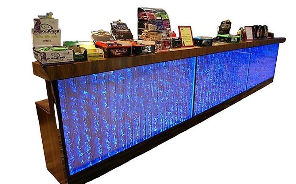 Xlmoebel Barschrank Beleuchtetes Wasserwand-Regal für die Bar-Theke in Säul günstig online kaufen