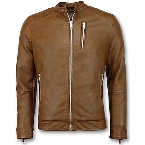Local Fanatic  Lederjacken Kunstlederjacke Bikerjacke Brown günstig online kaufen