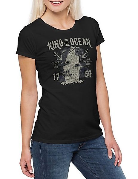 Urban Backwoods Print-Shirt King Of The Ocean Damen T-Shirt Sailor 1750 Seg günstig online kaufen
