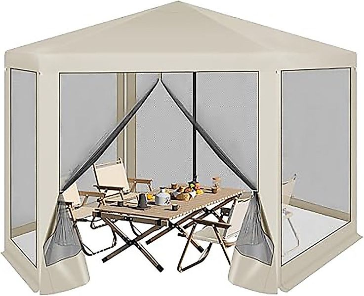 Woltu Pavillon, mit 4 Seitenteilen, 3,8x3,3 günstig online kaufen
