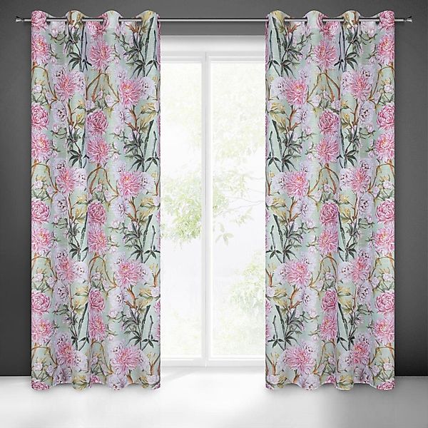 Eurofirany Gardine Landhaus Gardinen mit Blumenmuster günstig online kaufen