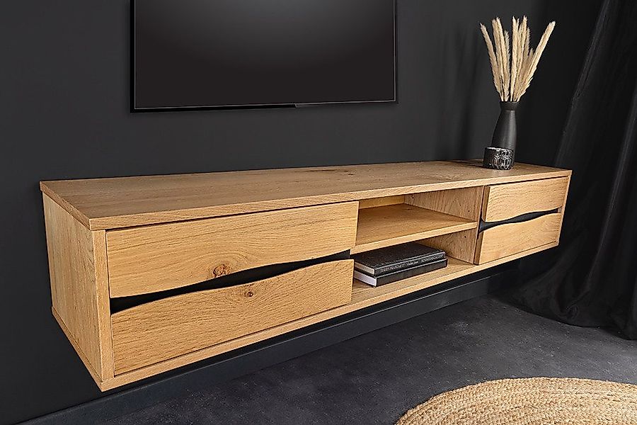 riess-ambiente Lowboard LIVING EDGE 160cm natur / schwarz · TV-Schrank mit günstig online kaufen