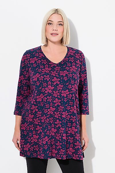 Ulla Popken Longshirt Longshirt Blüten A-Linie günstig online kaufen