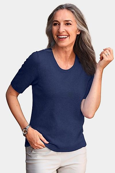 GOLDNER Kurzarmpullover Halbarmpullover mit Rundhals aus Kaschmir günstig online kaufen
