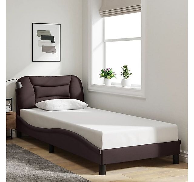 furnicato Bettgestell ohne Matratze "Hvar" Dunkelbraun 90x200 cm Stoff (1-t günstig online kaufen