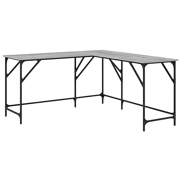 vidaXL Schreibtisch Grau Sonoma 149x149x75 cm Holzwerkstoff 837585 günstig online kaufen