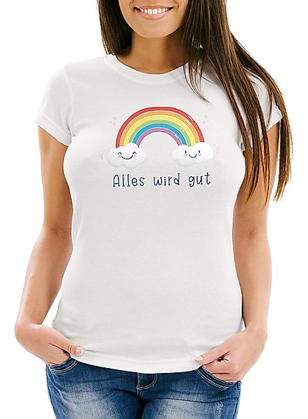 MoonWorks Print-Shirt Damen T-Shirt Alles wird günstig online kaufen