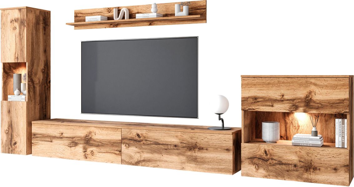 INOSIGN Wohnwand PARIS, Vitrine Türanschlag links/rechts günstig online kaufen