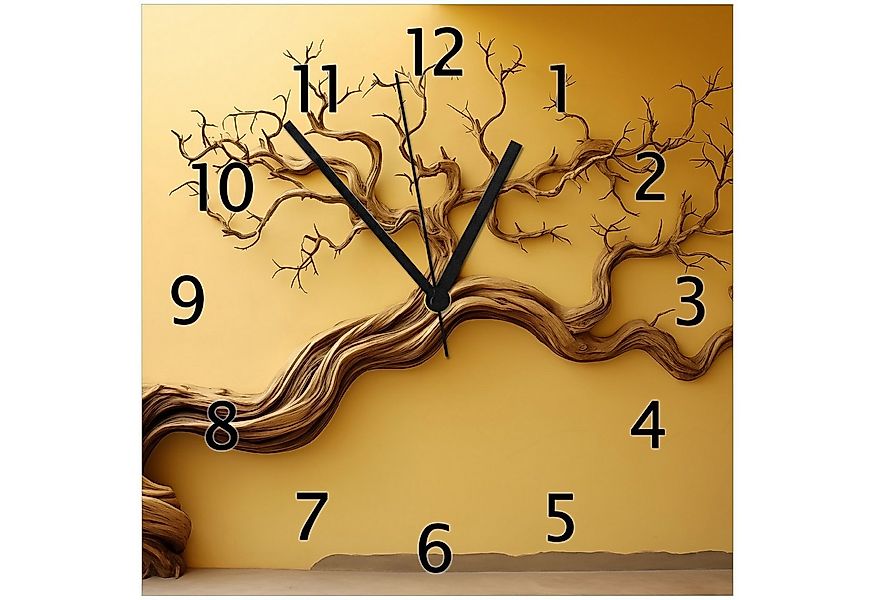 Wallario Wanduhr Lebensbaum Skulptur (Glasuhr) günstig online kaufen