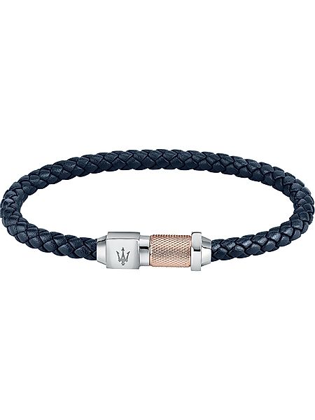 MASERATI Edelstahlarmband Maserati Herren-Armband Edelstahl, Leder, günstig online kaufen